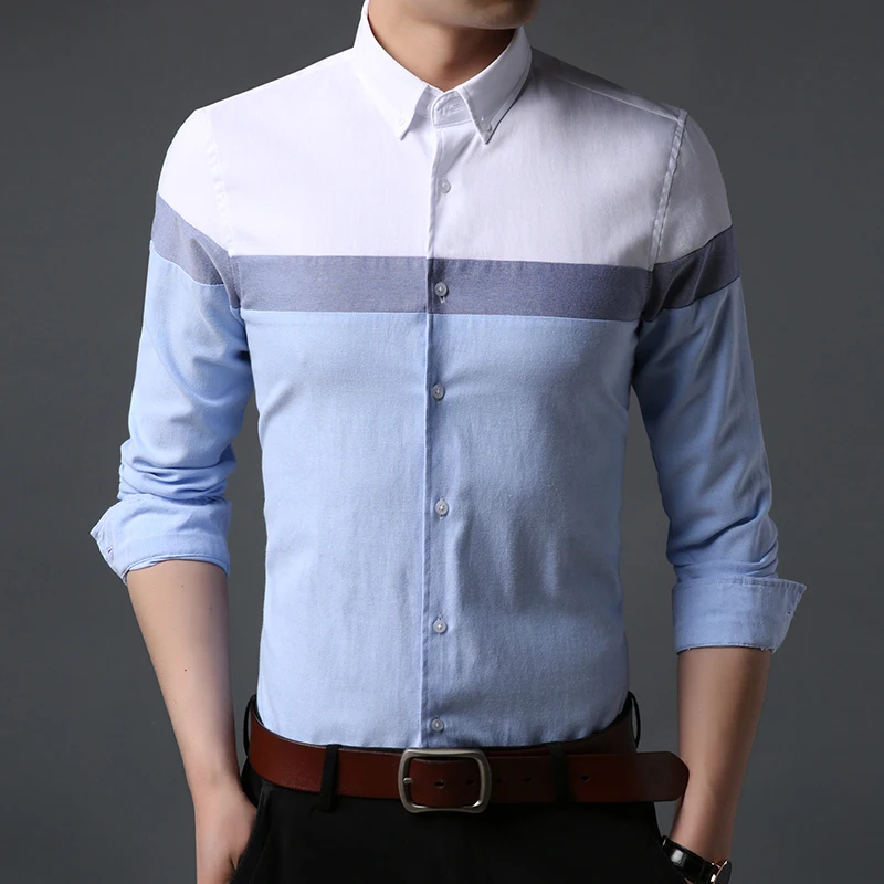 Новая Осенняя Модная брендовая мужская рубашка, японская облегающая уличная одежда для тренировок, длинный рукав, хлопок, высокое качество, повседневная мужская одежда