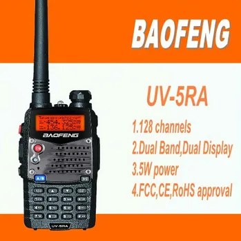 

DHL Freeshipping+BAOFENG UV-5RA UHF VHF Dual Band/Dual Watch 5Watt 128 Channel Two-Way Radio Walkie Talkies Baofeng UV5RA