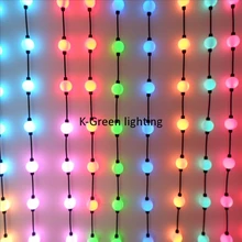 100X WS2801 D50mm 360 градусов светодиодный 3D Цифровой пикселей шар для новогоднего украшения Экспресс