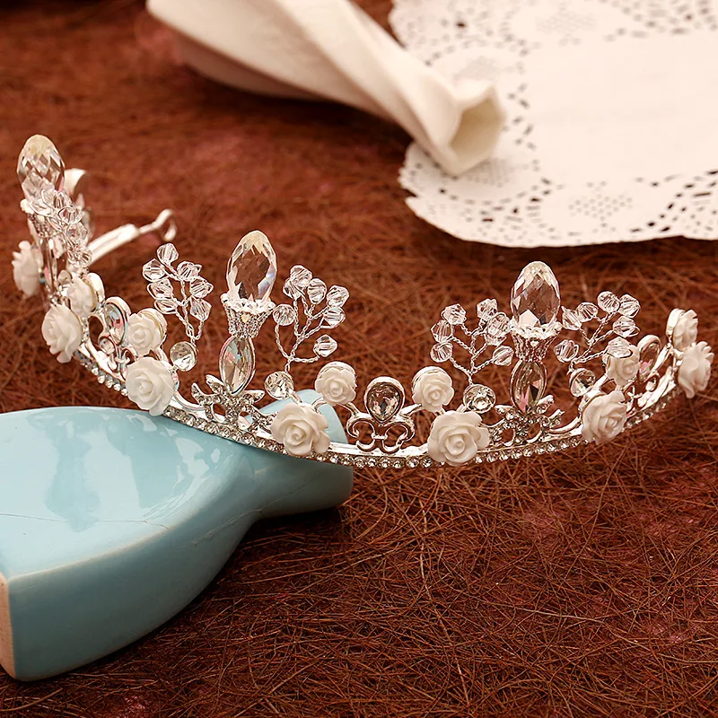 Роскошная королевская большая корона головной убор свадебная тиара Свадебные украшения для волос