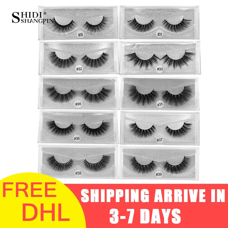 

LANJINGLIN wholesale 50 pairs free DHL natural long false eyelashes cruelty free 3d mink lashes makeup fake eyelash extension