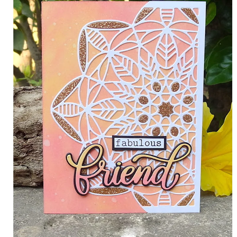 

Huge Flower Frame Metal Cutting Dies Stencils For DIY Scrapbooking Decorative Embossing Suit Paper Card Die Cutting Template