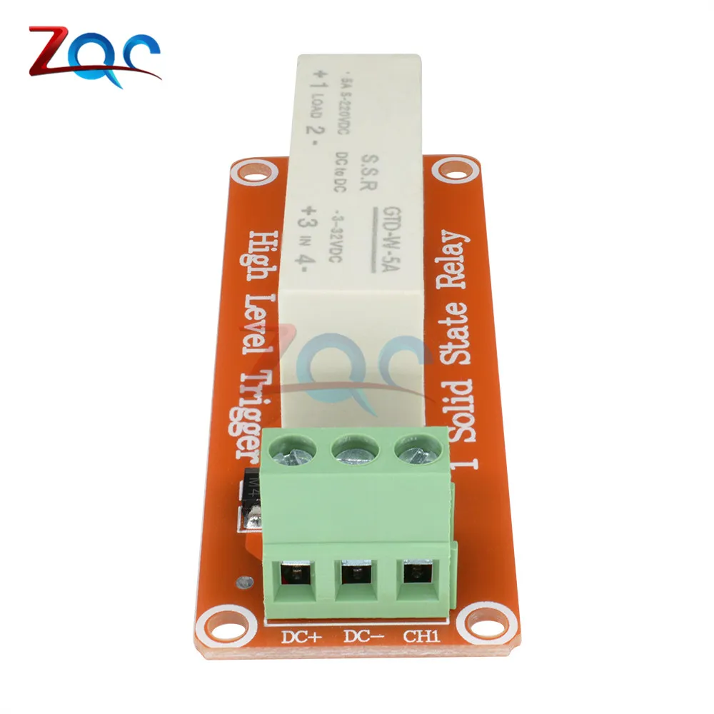 1 Channel SSR Solid State Relay Module High-low Trigger 5A 3