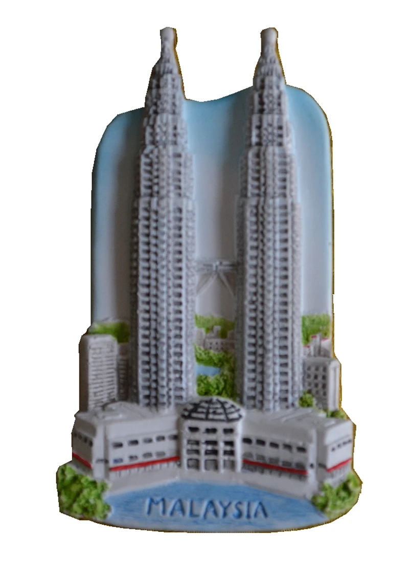 

Malaysia Petronas Twin Towers 3D Aromatherapy Fridge Magnets Travel Souvenirs Refrigerator Magnetic Sticker Home Decoration