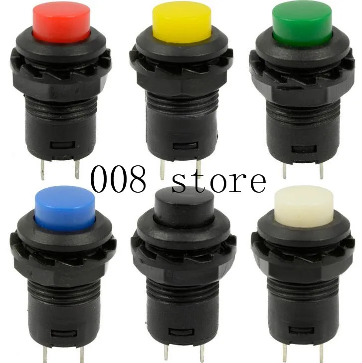 

10Pcs Self-locking Push button Switch Latching ON/OFF 12mm DS-428