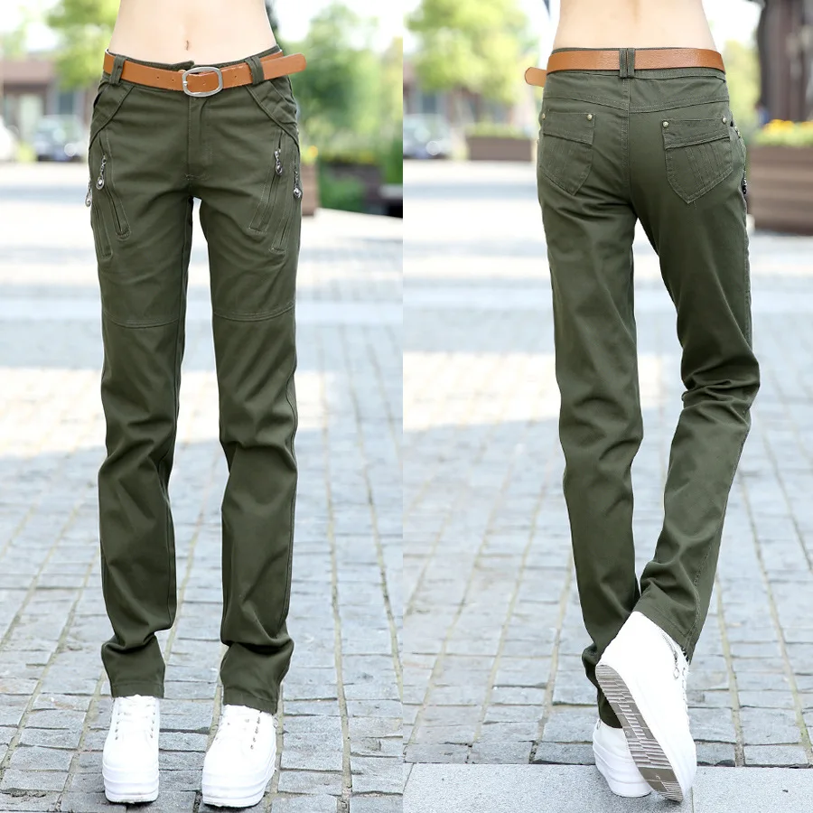 Зимние женские военные брюки карго с несколькими карманами, брюки для отдыха, тренировочные камуфляжные штаны, Женская прямая армейская зеленая одежда