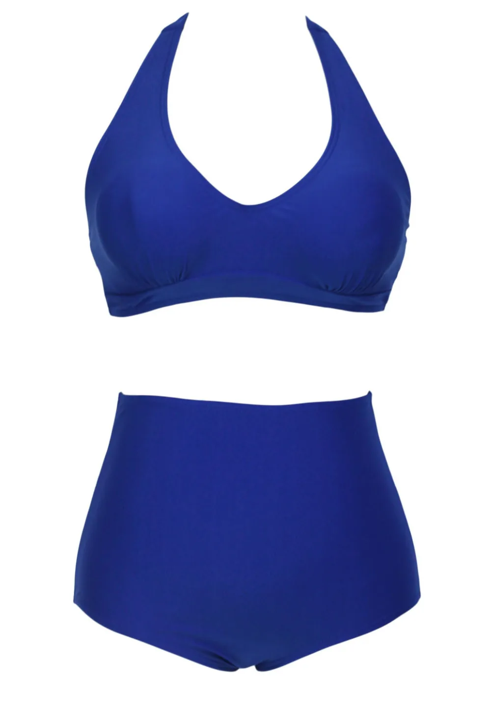 Solid-Blue-Halter-Bikini-Swimsuit-LC41420-3-3