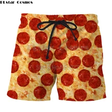 PLstar Космос брендовая одежда летние мужские женские Шорты Еда пиццы/Гамбург/Macarons принт 3d Прохладный Повседневное Шорты
