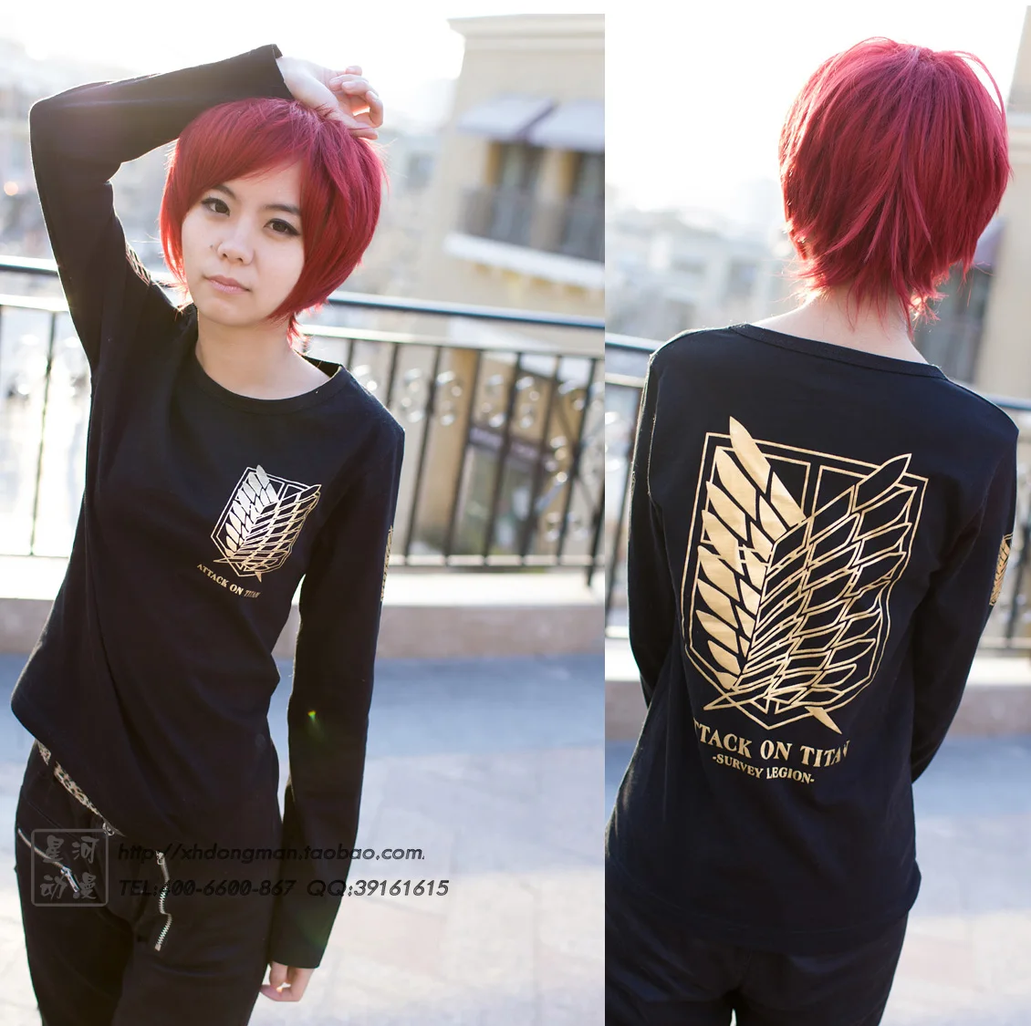 Sudadera con capucha de ataque a los Titanes para hombre, camisa de manga larga con insignia dorada de Eren, Sudadera capucha negra, camisetas de alta calidad - AliExpress Ropa de hombre