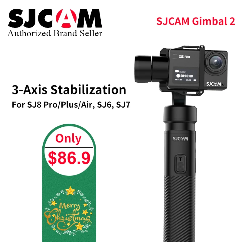 

SJCAM Handheld GIMBAL SJ-Gimbal 2 3-Axis Stabilizer Bluetooth Control for SJ6 SJ7 SJ8 Pro/Plus/Air Action Camera for Yi Camera