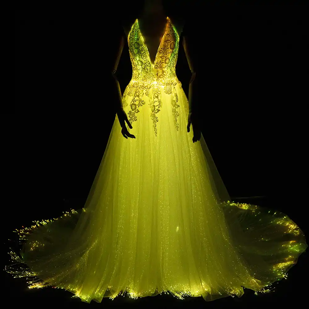 Luminous Wedding Dress 2018 Night Glow In Dark Smart Mobile App