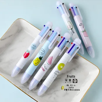 

24 pcs/lot Love Taste Fruits 6 Colors Chunky Ballpoint Pen School Office Supply Gift Stationery Papelaria Escolar