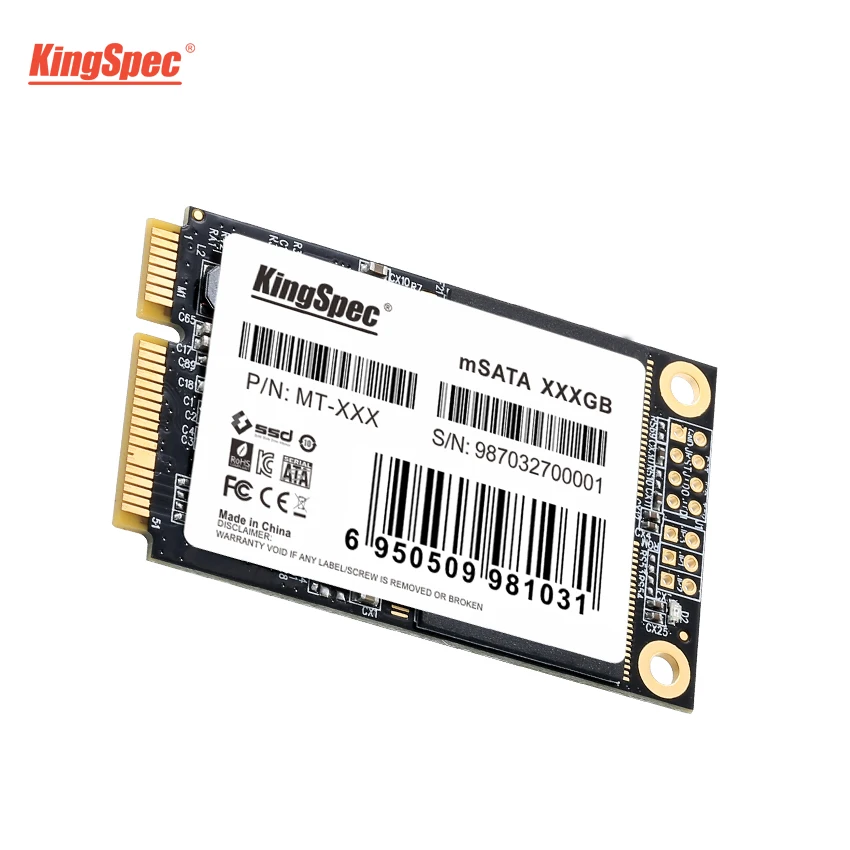 Жесткий диск KingSpec Mini mSATA SATA III SSD 120 ГБ/128 ГБ Твердотельный внутренний для ноутбука
