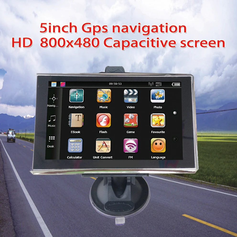 Oriana X5 автомобильный gps навигатор 5 дюймов 800x480 Сенсорный 128 МБ 8 Гб NAV FM Карта Европы