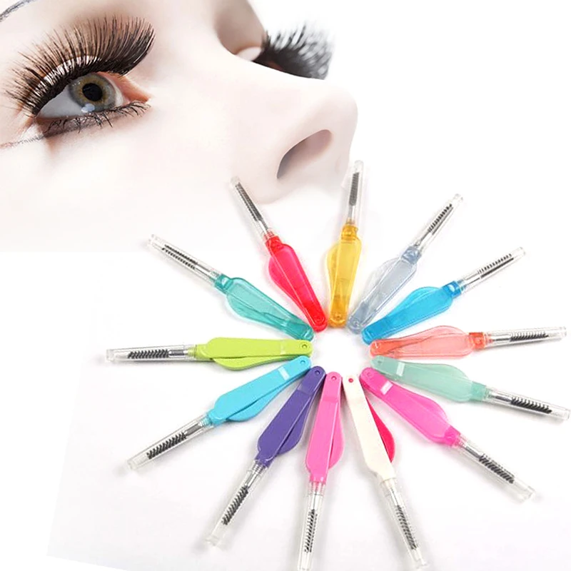 2 in 1 Foldable Eye Brow Makeup Brush Tools Eyebrows Eyelash Comb