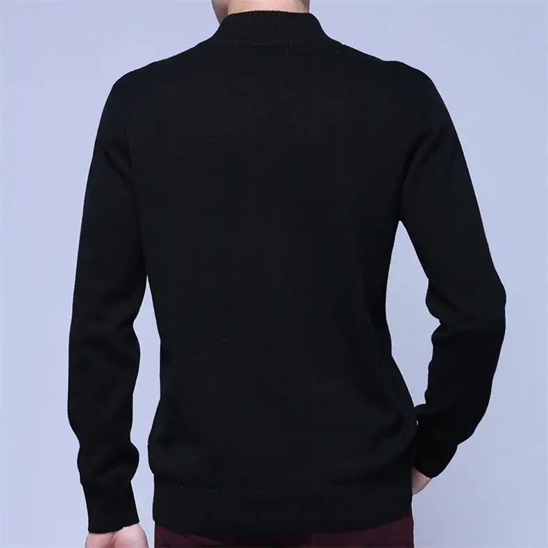Men Sweater Pullovers MuLS Brand Winter Thick Cotton Knitted Button Sweater Tops Male Jumper Autumn Spring 2018 New Size M-3XL-08
