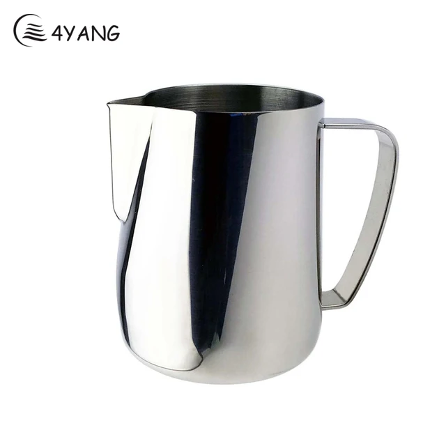 Best Offers 4YANG 0.3-0.6L Stainless Steel Milk Jug Frothing Pitcher Pull Flower Cup Coffee Milk Frother Latte Art Milk Foam Tool Coffeware