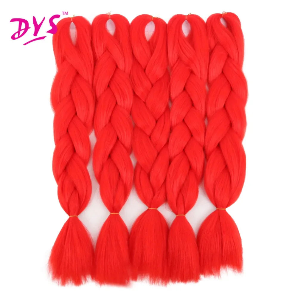 Deyngs 24inch Synthetic Braiding Hair Pure Color HighTemperature Kanekalon Jumbo Braid Hair Extensions Crochet Yaki Texture 100g (3)