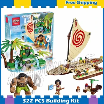 

309pcs Princess Series Friends New Moana Ocean Voyage Maui sy856 Model Building Blocks Assemble Gifts sets Compatible With Lago