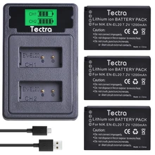 Lot de 3 batteries 1200mAh EN EL20 EN EL20a, avec chargeur USB LCD, Port de Type C pour Nikon Coolpix P1000 Nikon1 J1, J2, J3 Nikon1 AW1