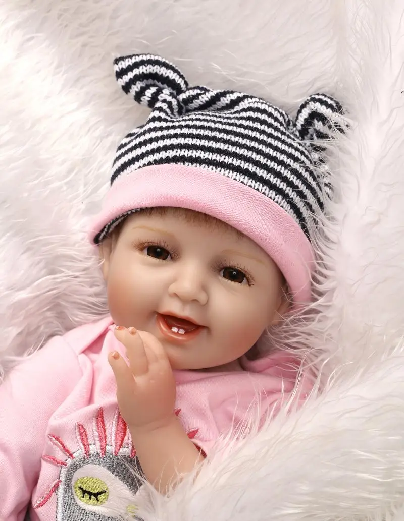 smiling baby doll