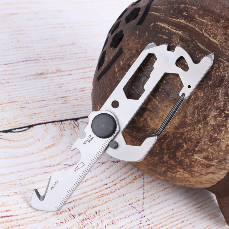 

Outdoor portable tool stainless steel Multi tools stainless steel multi-function tool keychain Camping survival gear