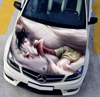 

DIY Car styling HD inkjet Hood stickers car Waterproof Prevent Bask Film Animal Stickers 135*150cm Change Color Film