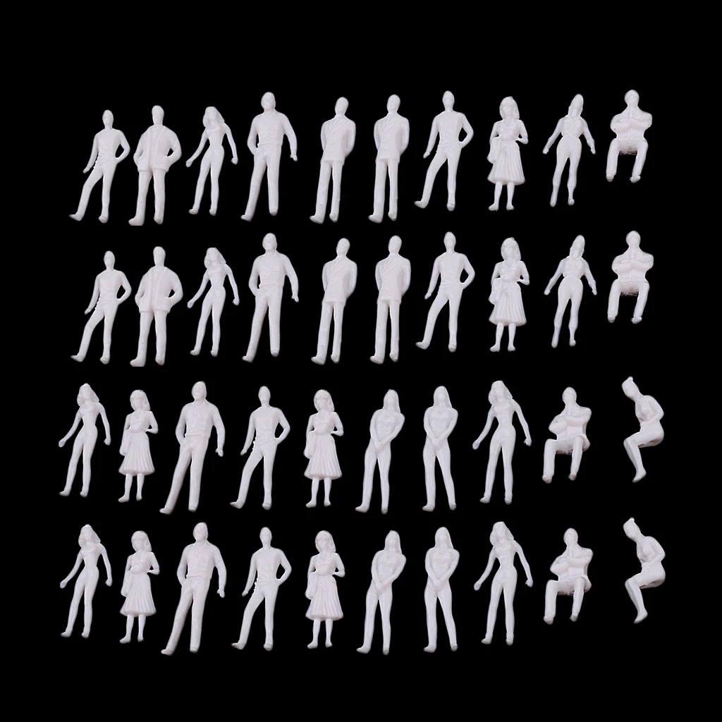 40x 1:50 scale model miniature white figures Architecture model human scale peoples