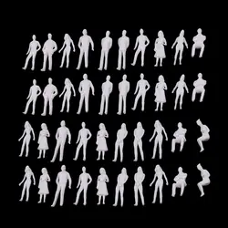 40x1: 50 масштабных моделей миниатюрные белые фигуры модель в форме модели человеческого масштаба