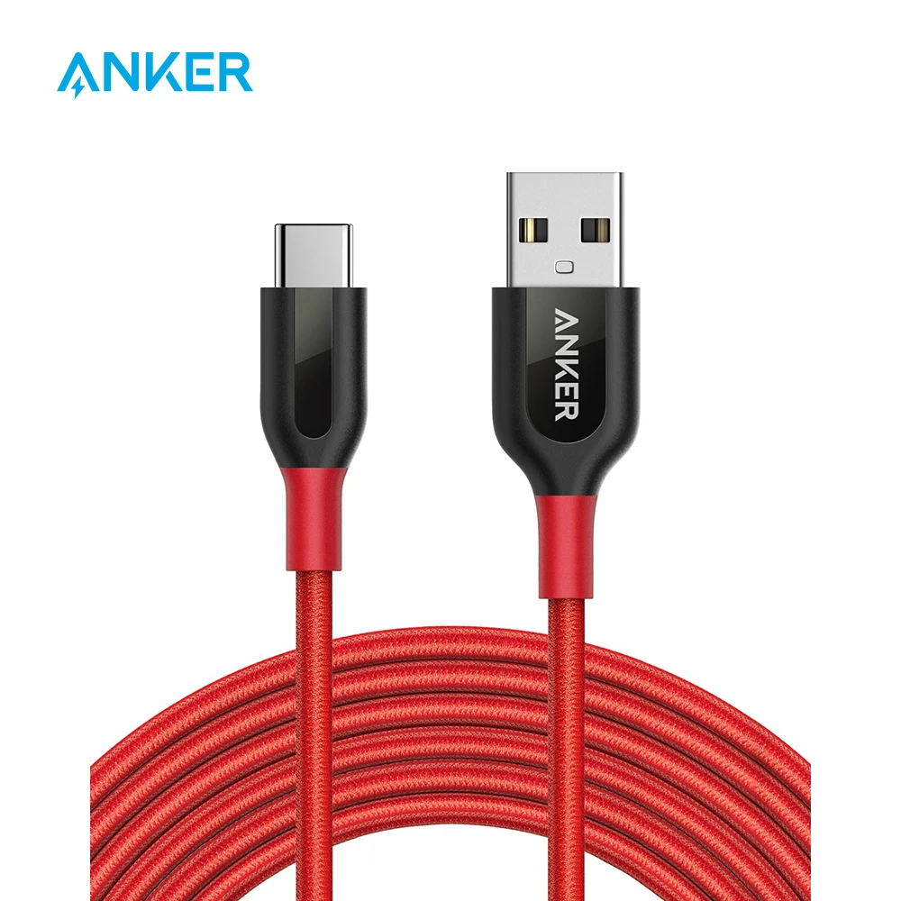 Anker + USB C для A кабель двойной с нейлоновой оплеткой быстрой зарядки Samsung Galaxy iPad Pro