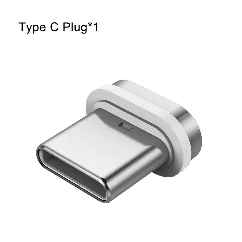 Магнитный кабель A.S 3A Micro usb type C 8Pin для быстрой зарядки телефона Micro usb type C Магнитный зарядный кабель USB для iPhone huawei Xiaomi - Цвет: Only Plug for Type C