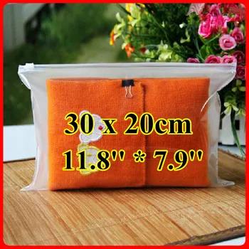 

Free Shipping 50pcs/lot 30cm*20cm*160mic Half Clear Frosted Plastic Bag,Christmas Clothing Bag,Plastic Zipper Bag,Resealable Bag