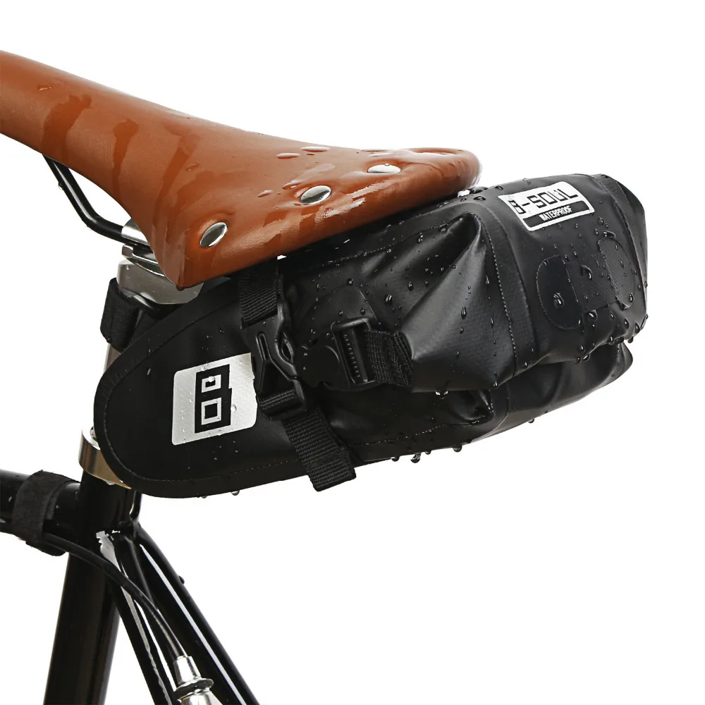 

B-SOUL Bicycle Seatpost Bag Waterproof Bicycle Saddle Seat Storage Pannier Cycling MTB Road Side Reflector Bike Rear Pack