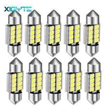 10 шт. гирлянда 31 мм 36 мм 39 мм 42 мм светодиодный лампы C5W C10W 2835 SMD Canbus Error Free авто интерьер купола лампы стайлинга автомобилей светильник 12v