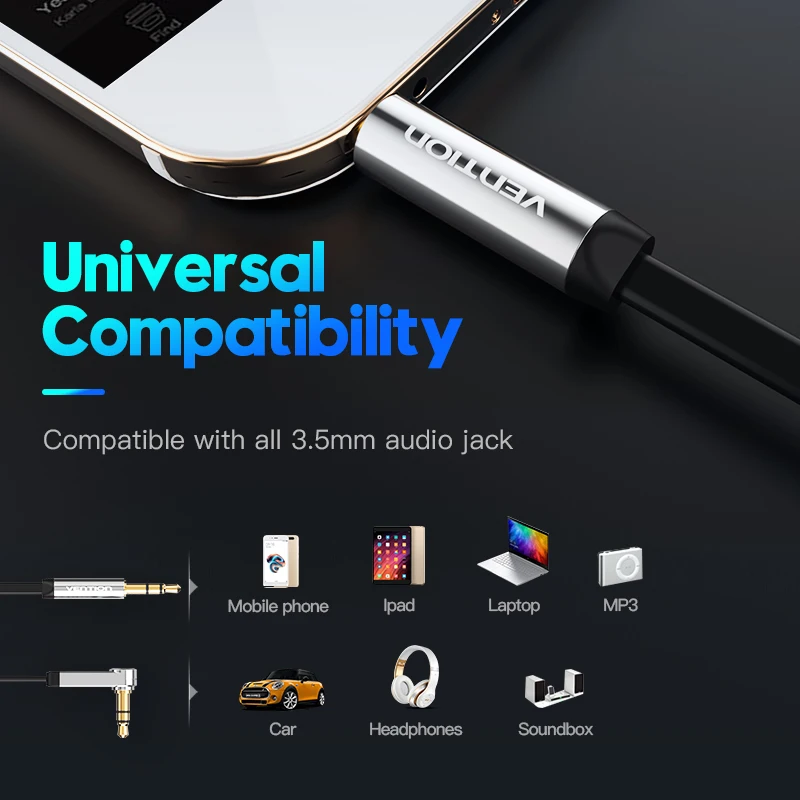Vention AUX Cable Jack 3.5mm Audio Cable Male to Male 3.5mm Jack Speaker Aux Cable for Car Headphones iphone MP4 Laptop AUX Cord Vention AUX Cable Jack 3.5mm Audio Cable Male to Male 3.5mm Jack Speaker Aux Cable for Car Headphones iphone MP4 Laptop AUX Cord