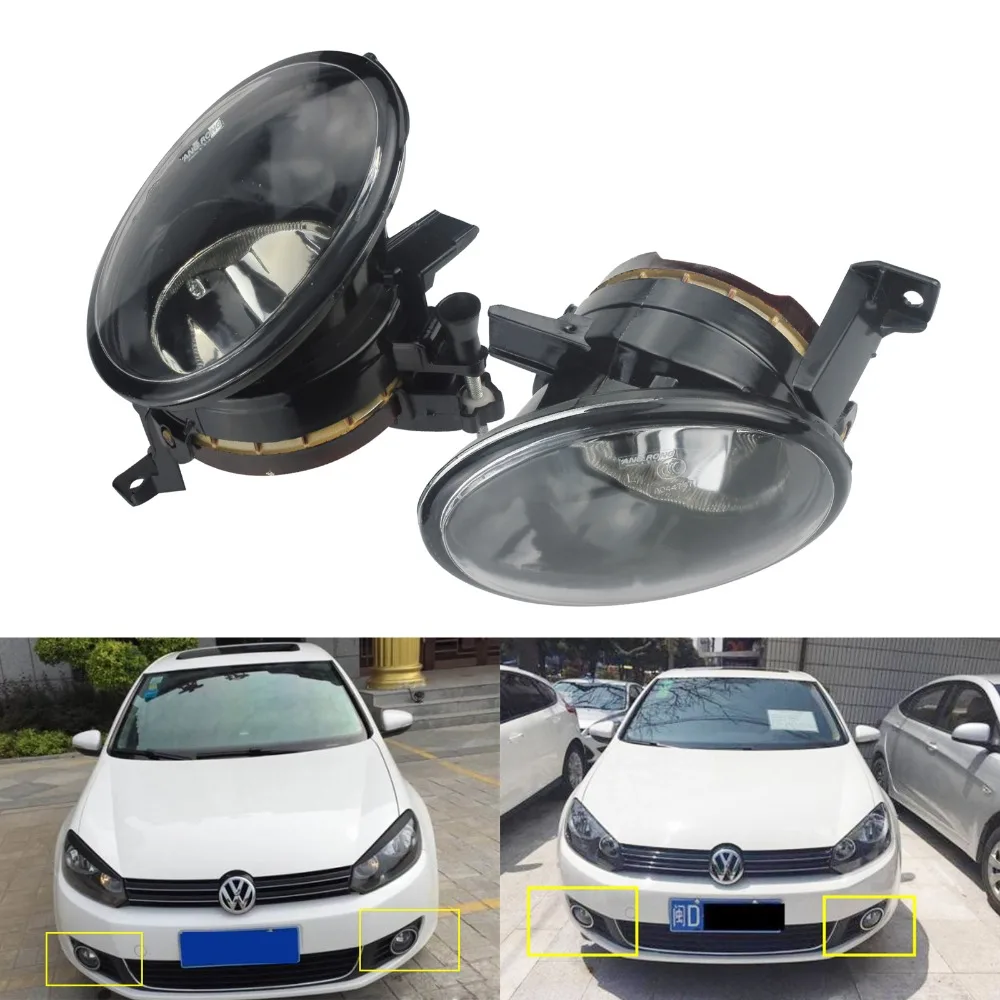 ANGRONG 2x передний бампер противотуманный светильник без лампы L + R для VW Jetta Golf MK6 Plus