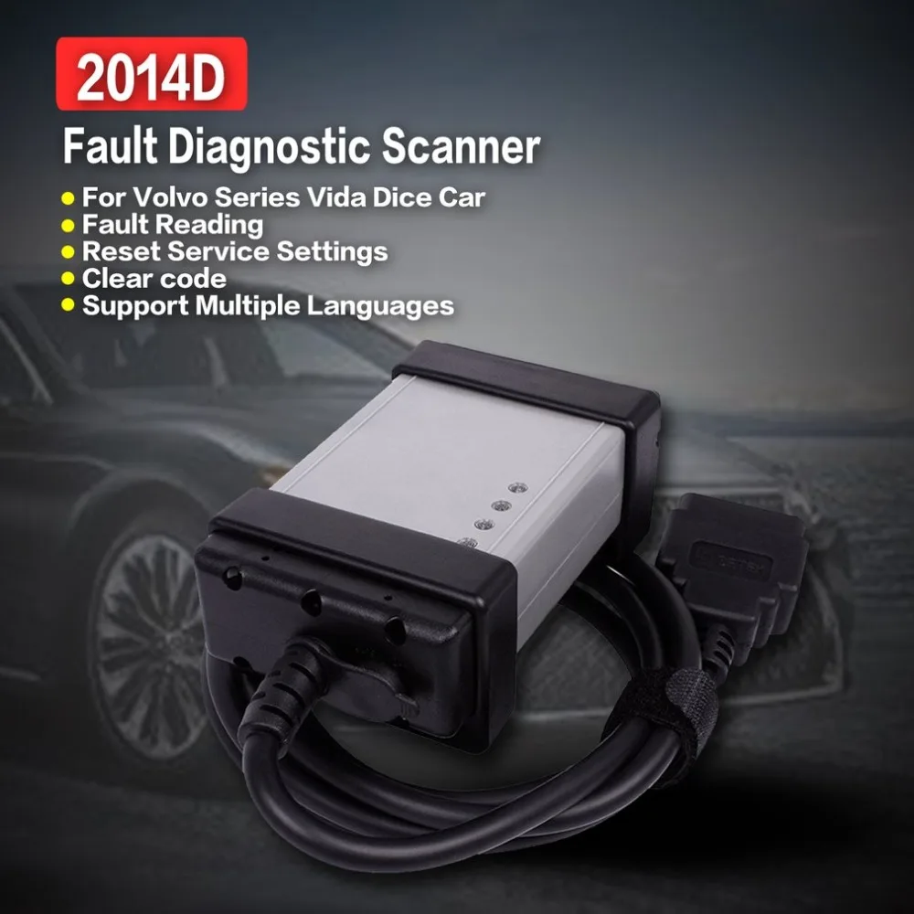 

2014D OBD2 OBDII Car Engine Automotive Fault Diagnostic Scanner Tool Full Chip Green Board for Volvo Series Vida Dice