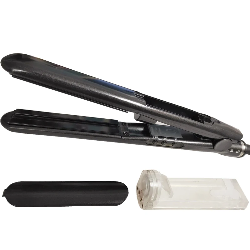 

Steam tourmaline ceramic plate hair straightener hair splint spray straight hair tool salon DIY straight hair curls
