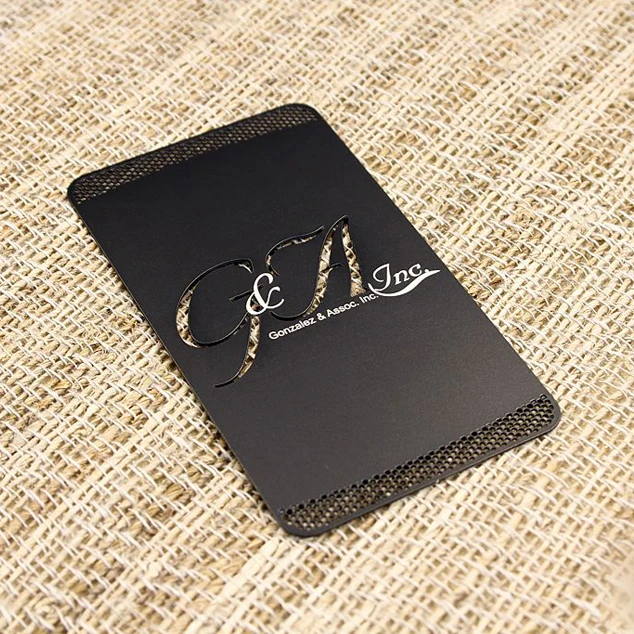 

Personalizing cutout quality stainless steel business metal card