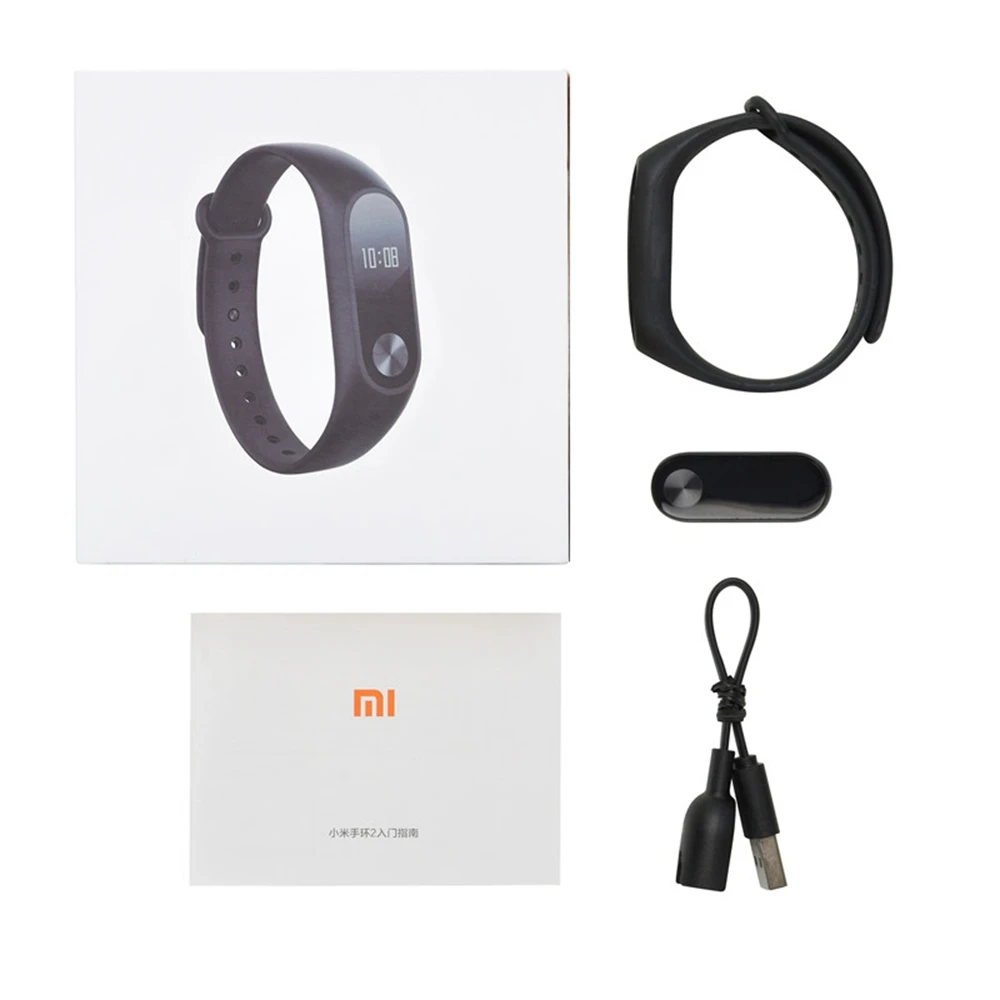 Оригинальный браслет Xiaomi Mi Band 2 фитнес трекер пульсометр многофункциональный