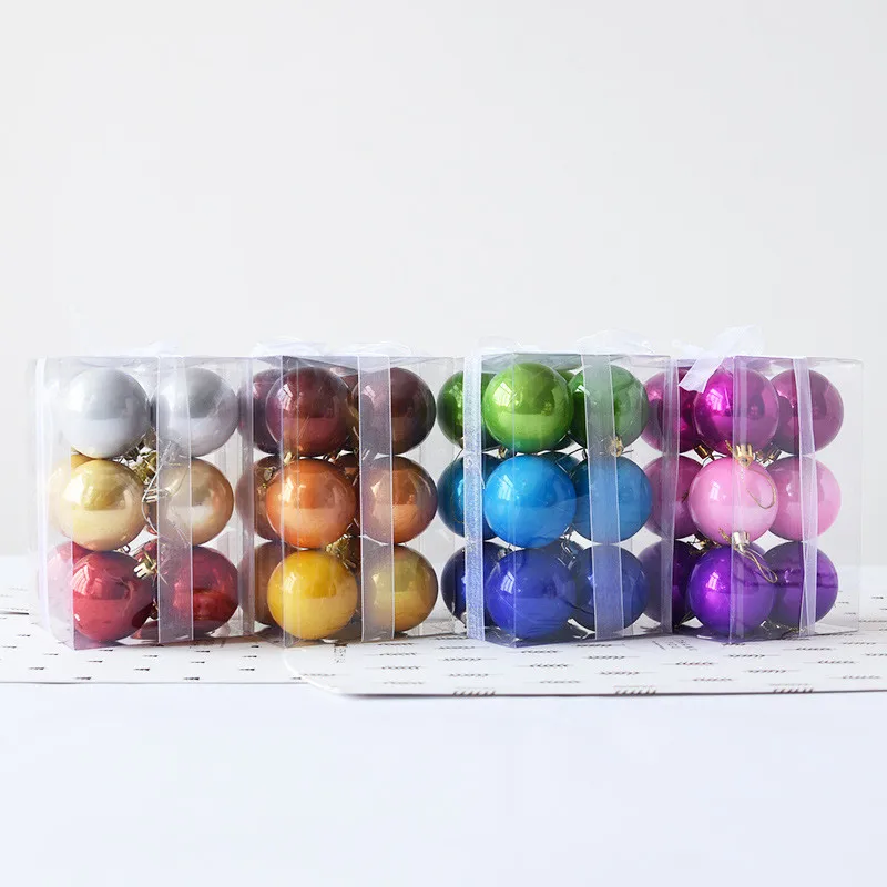 

Xmas Balls Glossy Decorations Baubles Christmas Tree Hanging Ornament Party Home Decor High Quality enfeites natal