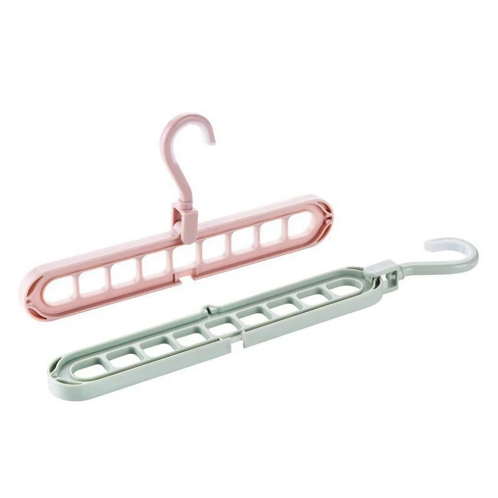 Multi-function 9-hole Sliding Clothes Hanger Sorting Drying Rack Hook Organizer 3D space saving hanger magic hanger with hook