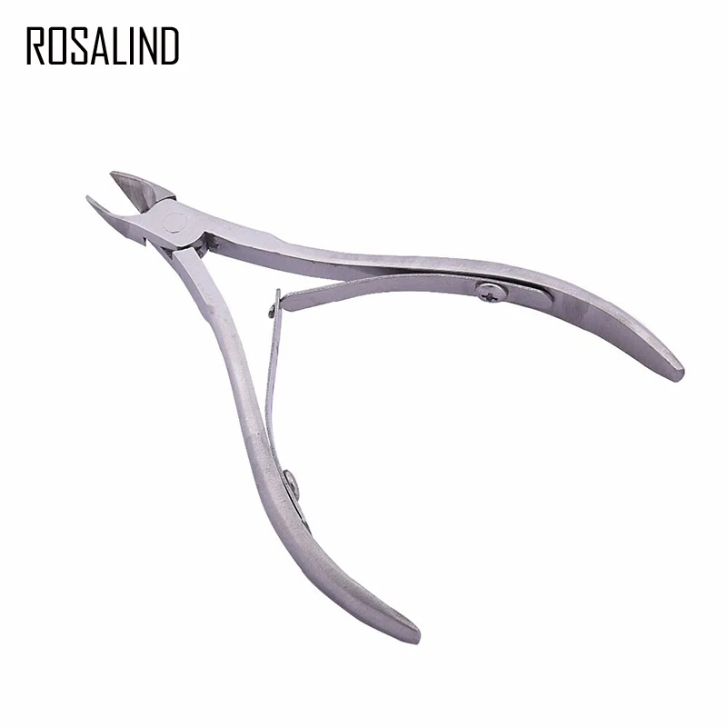 

ROSALIND 1PCS Cuticle Cleaning Stainless Steel Scissor Nail Art Tool Easy Handle For Nails Manicure Useful Tool Cutter Clipper