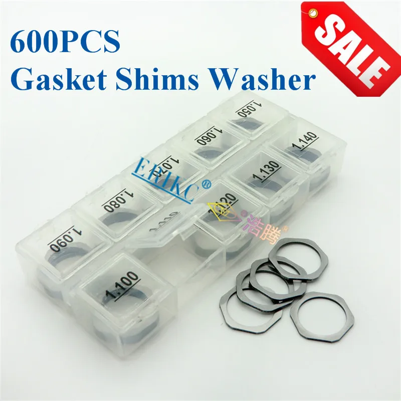 

ERIKC 600 pcs Gaskets Liseron fuel injector washers diesel engine injector cri injectors shims B11/12/13/14/16/22/25/26/31/48
