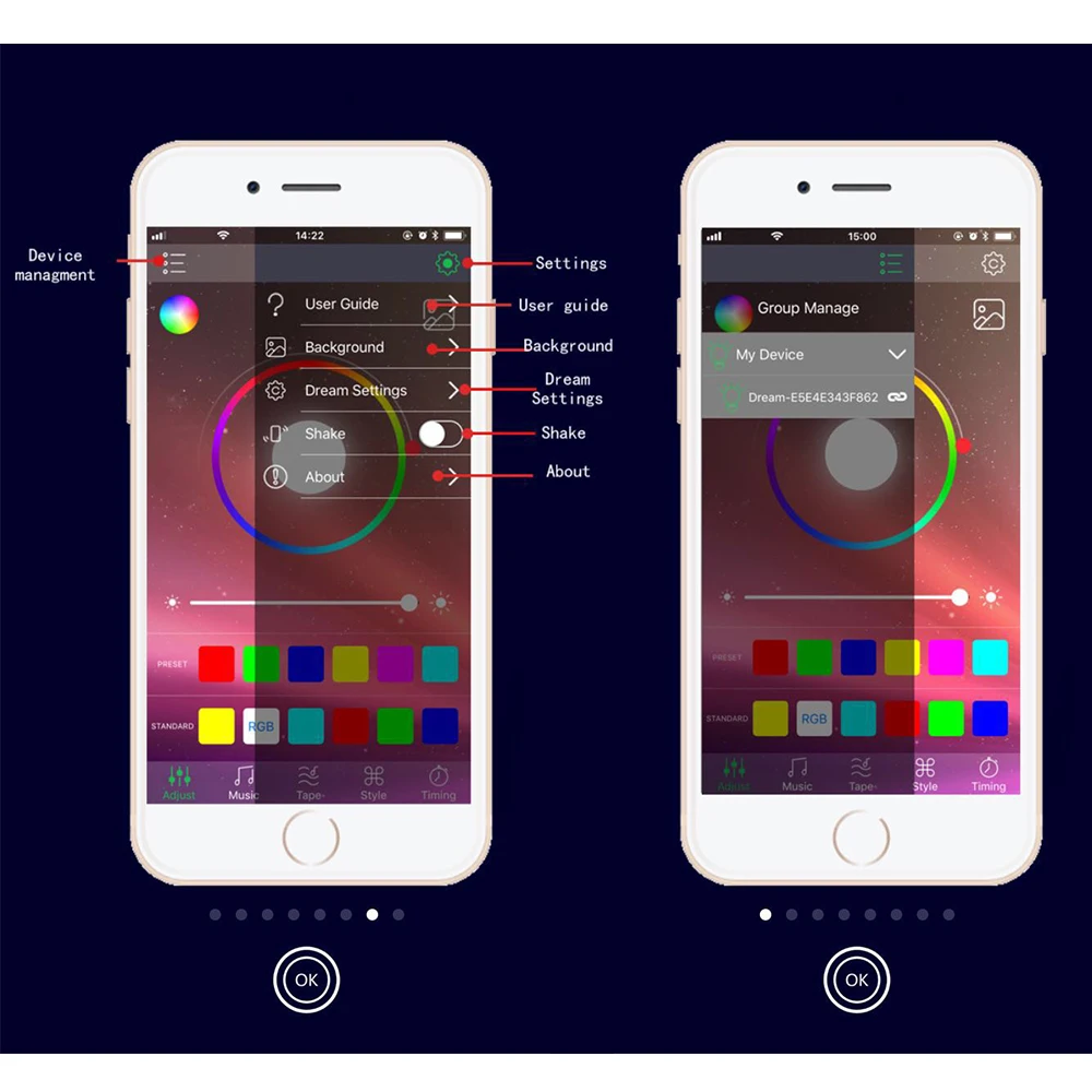 5 24 В постоянного тока мини Bluetooth RGB/RGBW контроллер с ИК пульт дистанционного