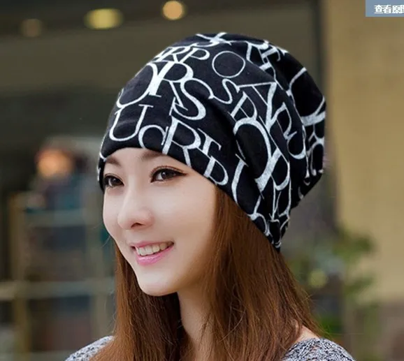 Miya Mona новейшая мода Корейская Женская Классическая хип-хоп английская многоцелевая мешковатая шапка унисекс шарф бини весенняя шапка