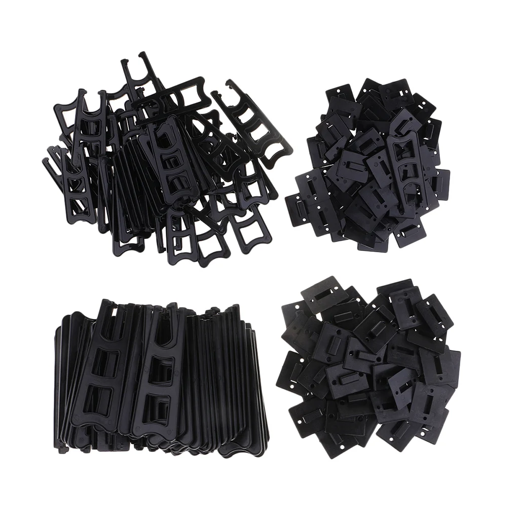 (50 Pack)Adjustable Plastic Display Stand Easel Stand Holder,Displays Picture Frames, Photo,Art Collection,Black