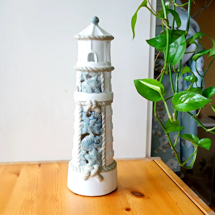 Средиземноморский креативный подарок на день рождения в скандинавском стиле для гостиной винный шкаф настольные украшения керамический Маяк украшение