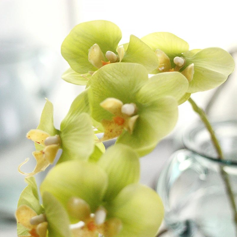 New Fashion Orchids Artificial flowers High quality Wedding flowers Phalaenopsis Silk flwoers for Wedding Decoration