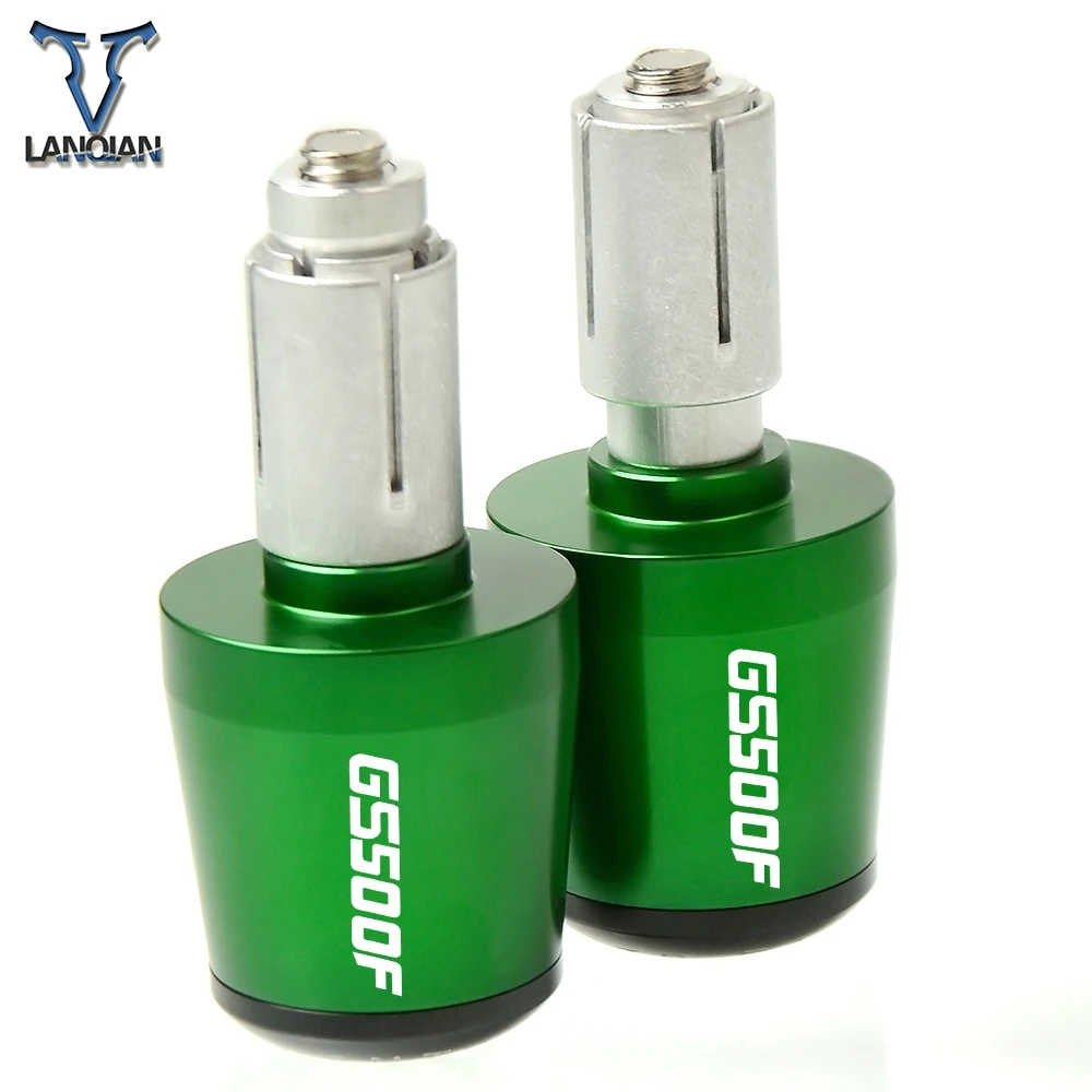 Green 7/8 ''20 мм ручка наконечники велосипедного руля руль мотоцикла рукоятки Кепки для SUZUKI GS500F GS 500 F 500F 2004 2005 2006 2007 2008 2009 - Цвет: Green